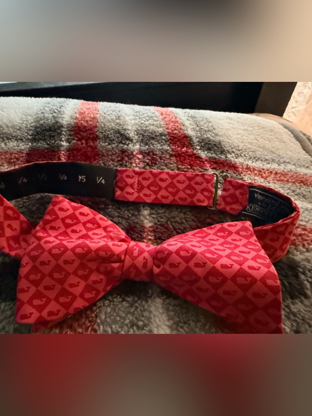 Vineyard Vines Pink/Red Patterned Pre-Tied Bow Tie